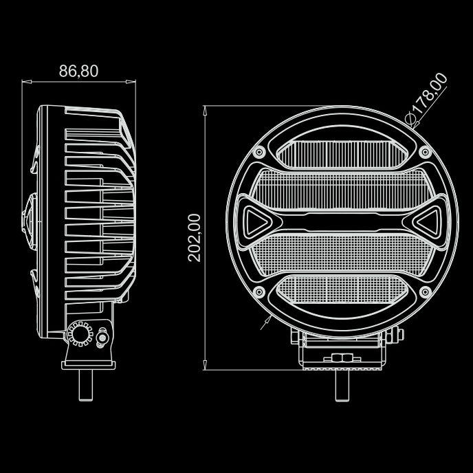WL R-101 DLX 7" SP+DRL 18L-90W OSR